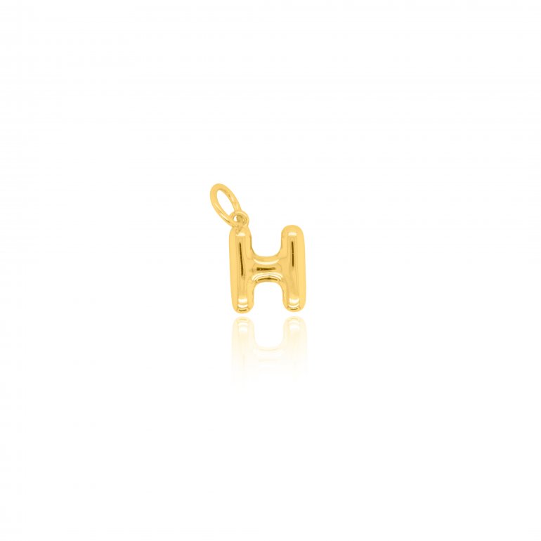 Gold Vermeil Bubble Monogram Charm