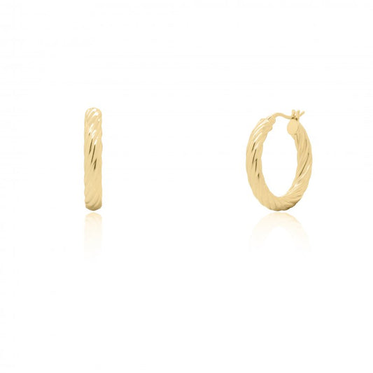 Gold Vermeil Twisted Rope Hoops