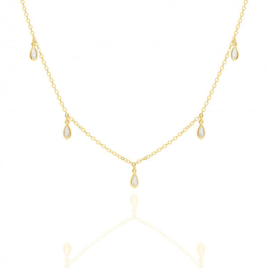 Gold Vermeil Teardrop CZ Choker