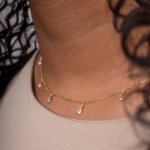 Gold Vermeil Teardrop CZ Choker