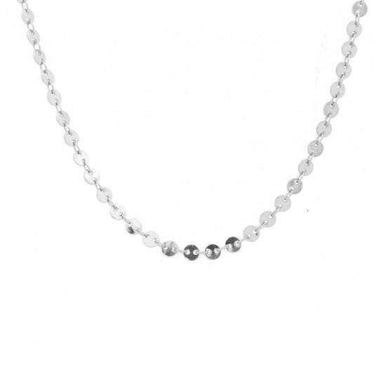 Sterling Silver Disc Link Choker