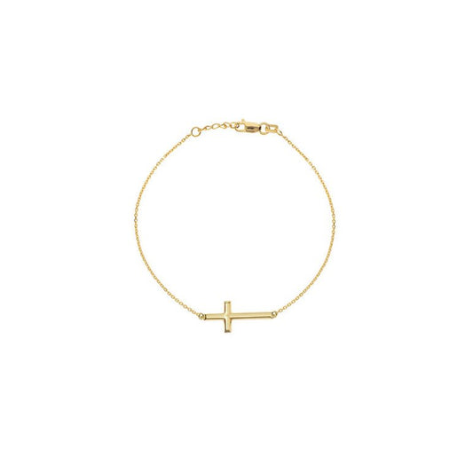 Gold Vermeil Cross Bracelet