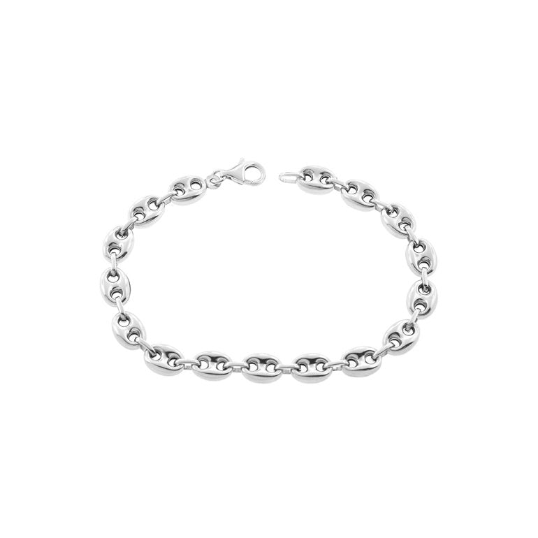 Sterling Silver Puffed Milano Bracelet 7.8MM