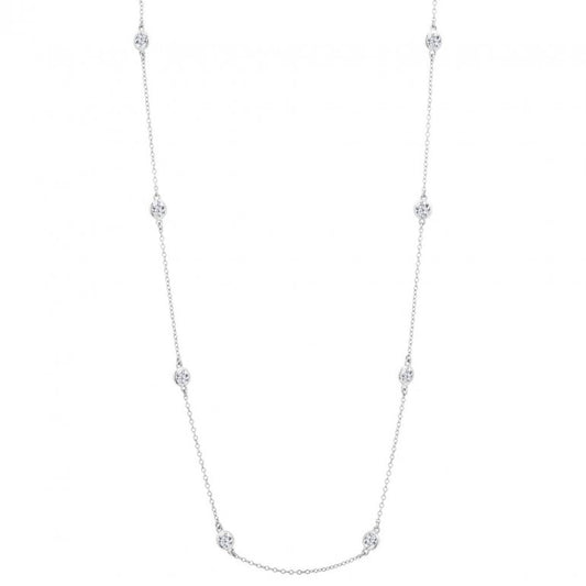 Sterling Silver CZ BY The Yard Necklace