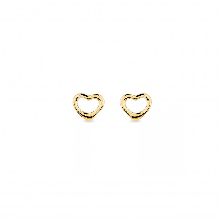 Gold Vermeil Mini Open Heart Stud