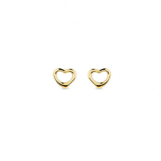 Gold Vermeil Mini Open Heart Stud