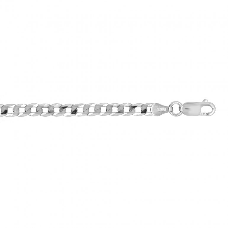 Sterling Silver Flat Curb Link Choker