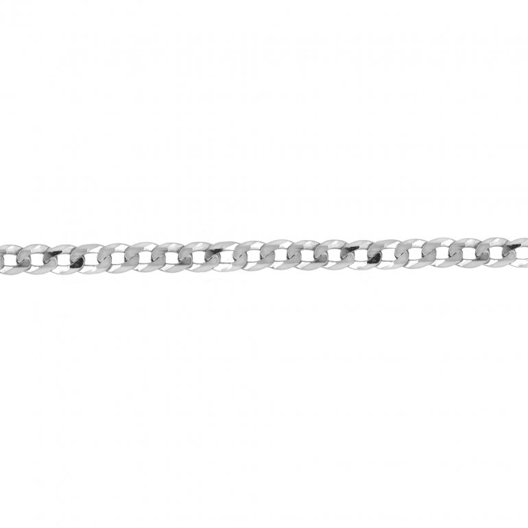 Sterling Silver Flat Curb Link Choker