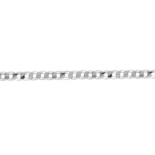 Sterling Silver Flat Curb Link Choker